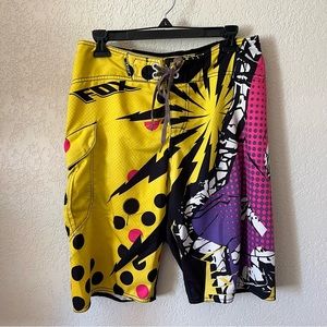 Fox patterned Board Short Swimsuit